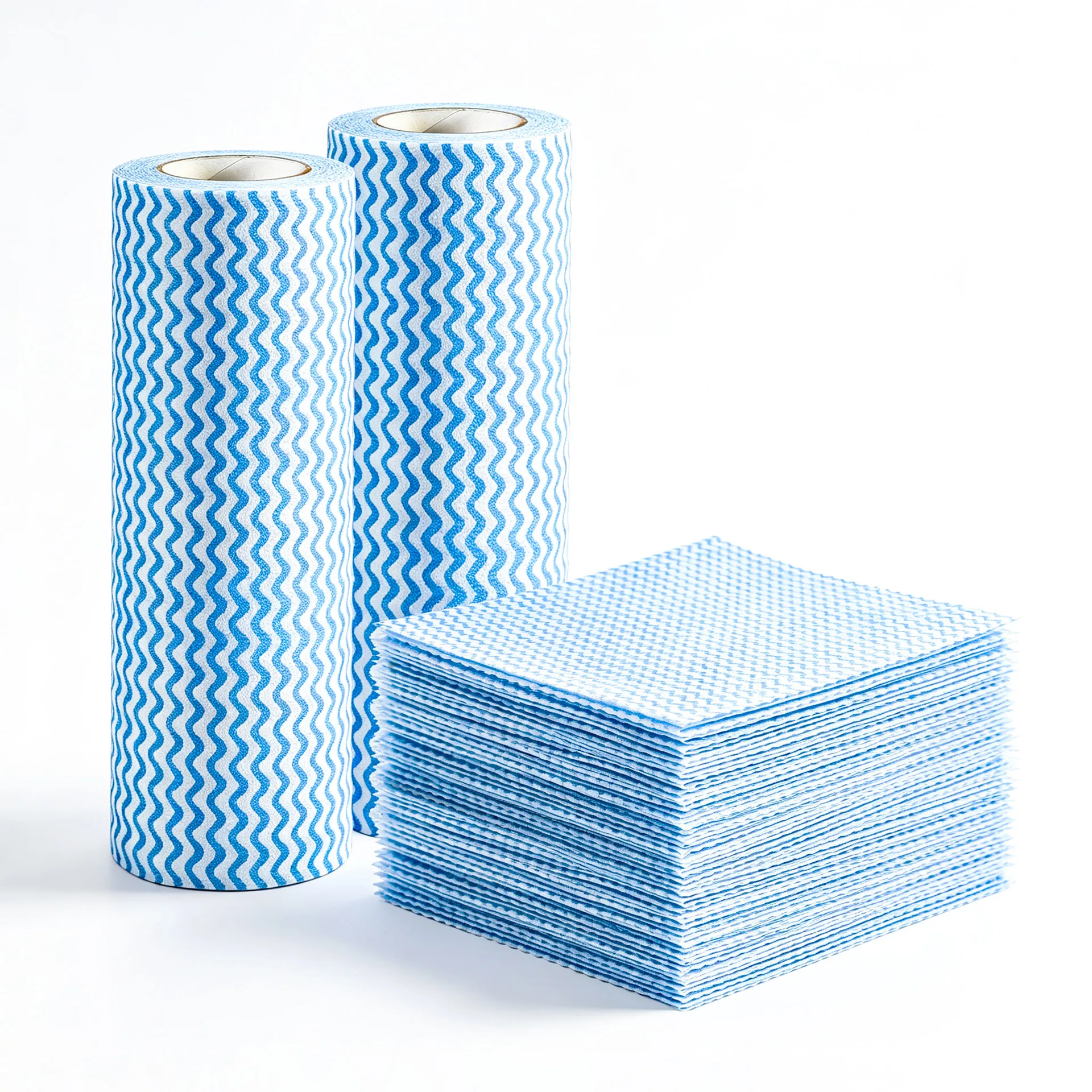 Disposable Kitchen Cleaning Cloth Roll – Blue