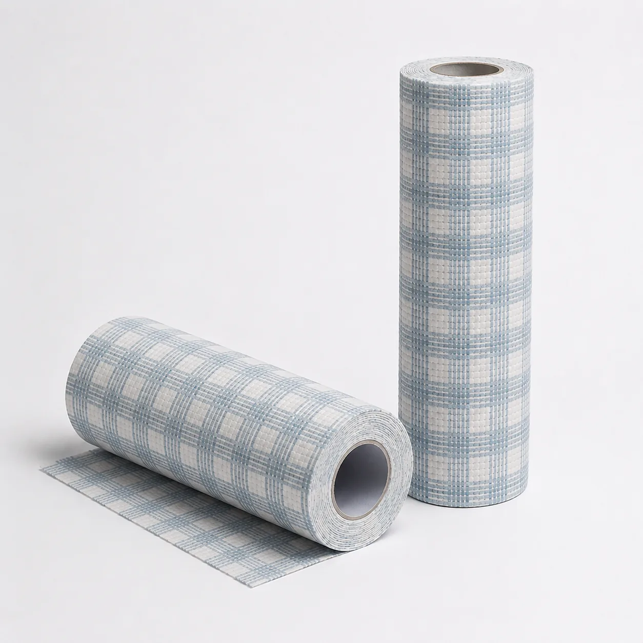 Check-Pattern Jacquard Disposable Kitchen Cleaning Cloth Roll