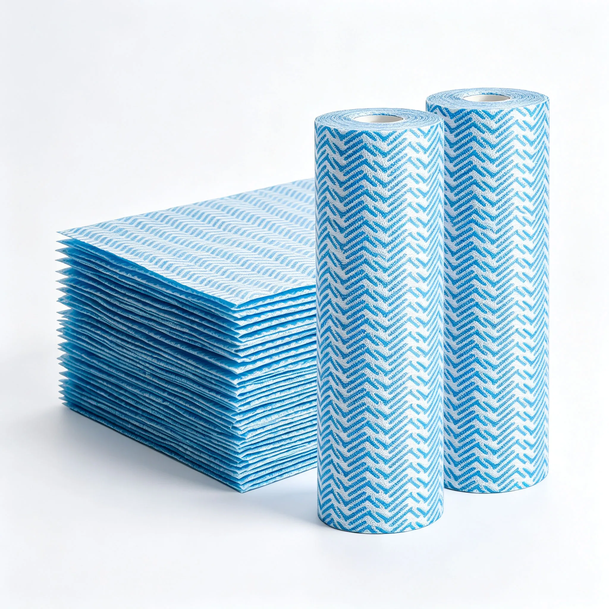 Chevron Texture Disposable Kitchen Cleaning Cloth Roll