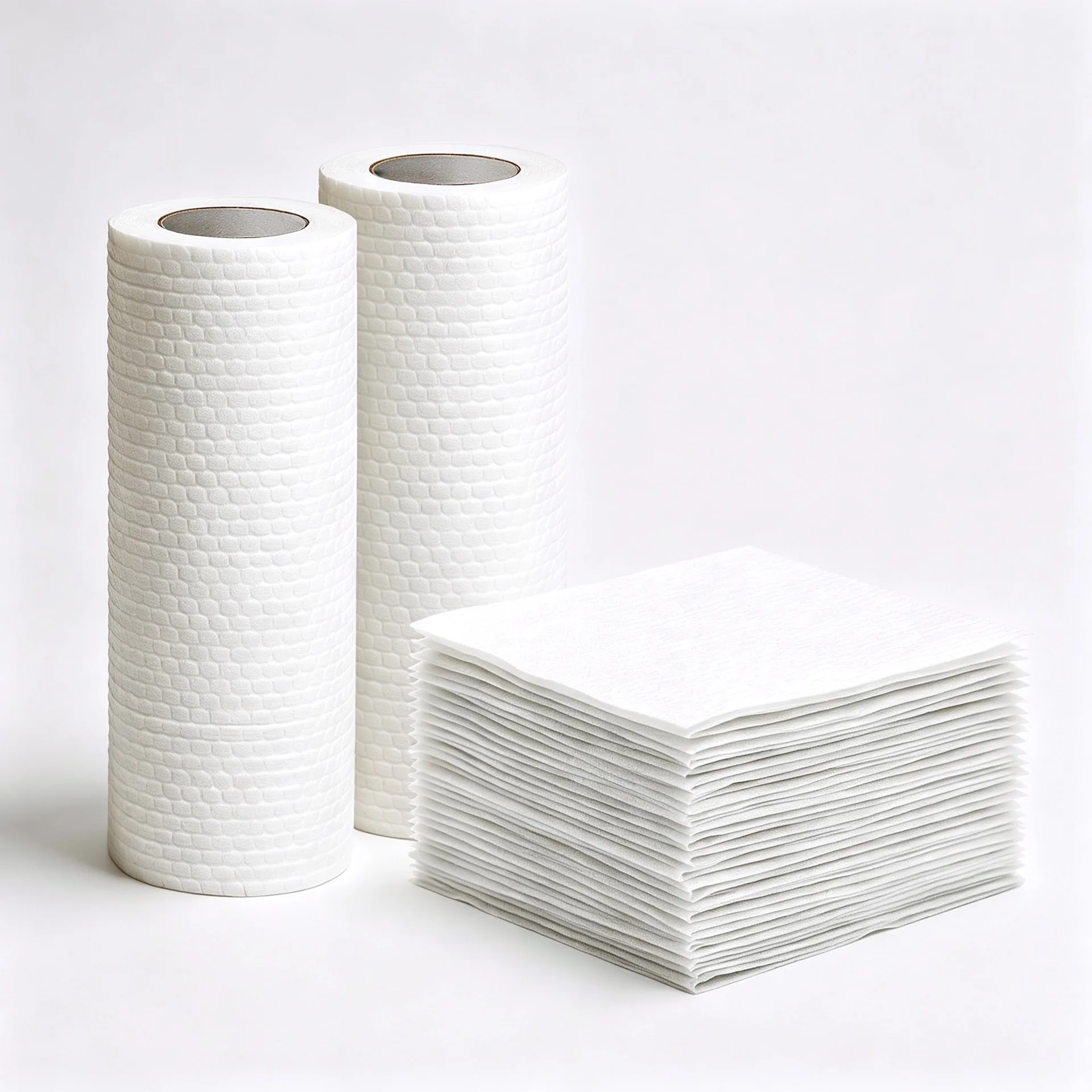 Plain Disposable Kitchen Cleaning Cloth Roll