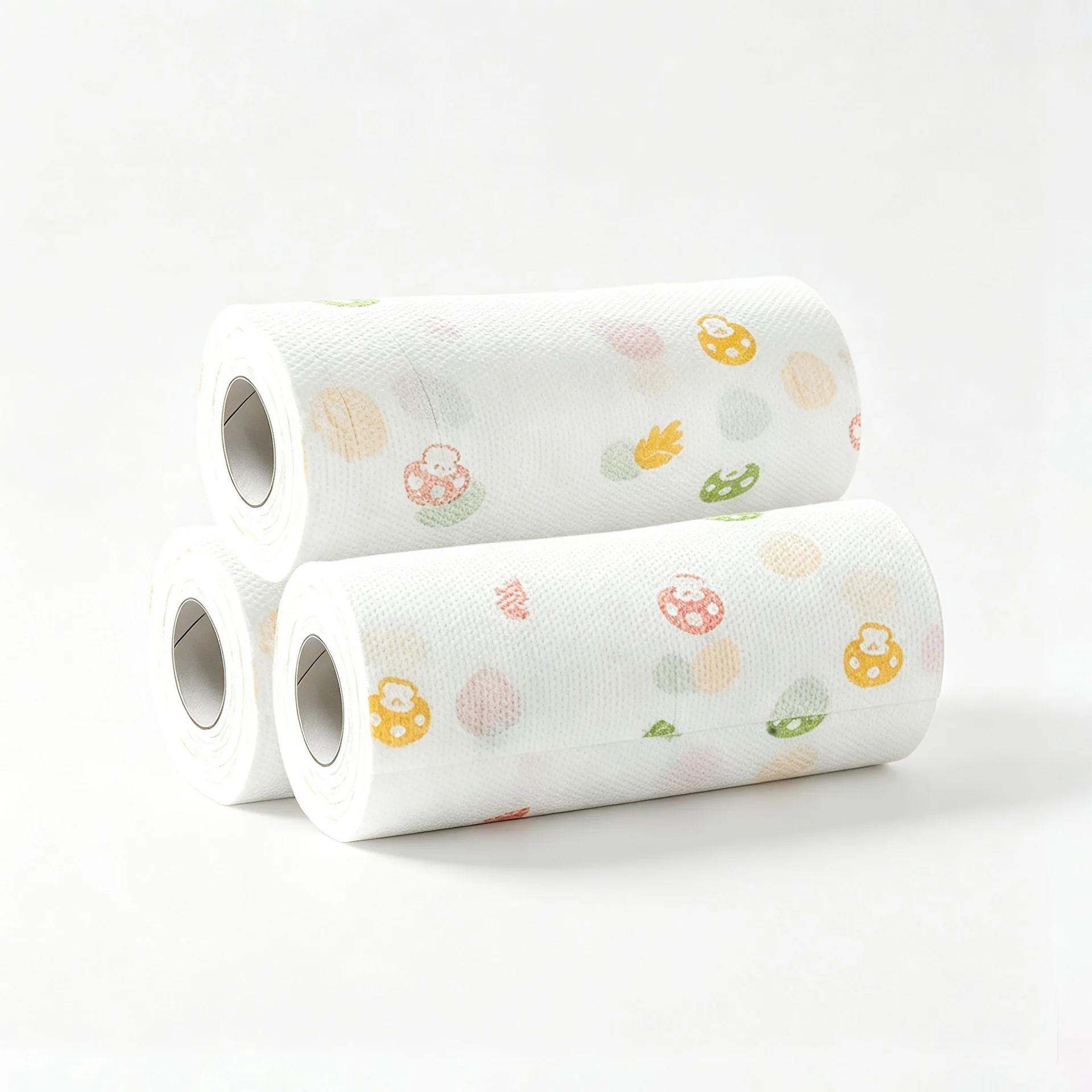 Printed Disposable Kitchen Cleaning Cloth Multi-Roll Pack detail