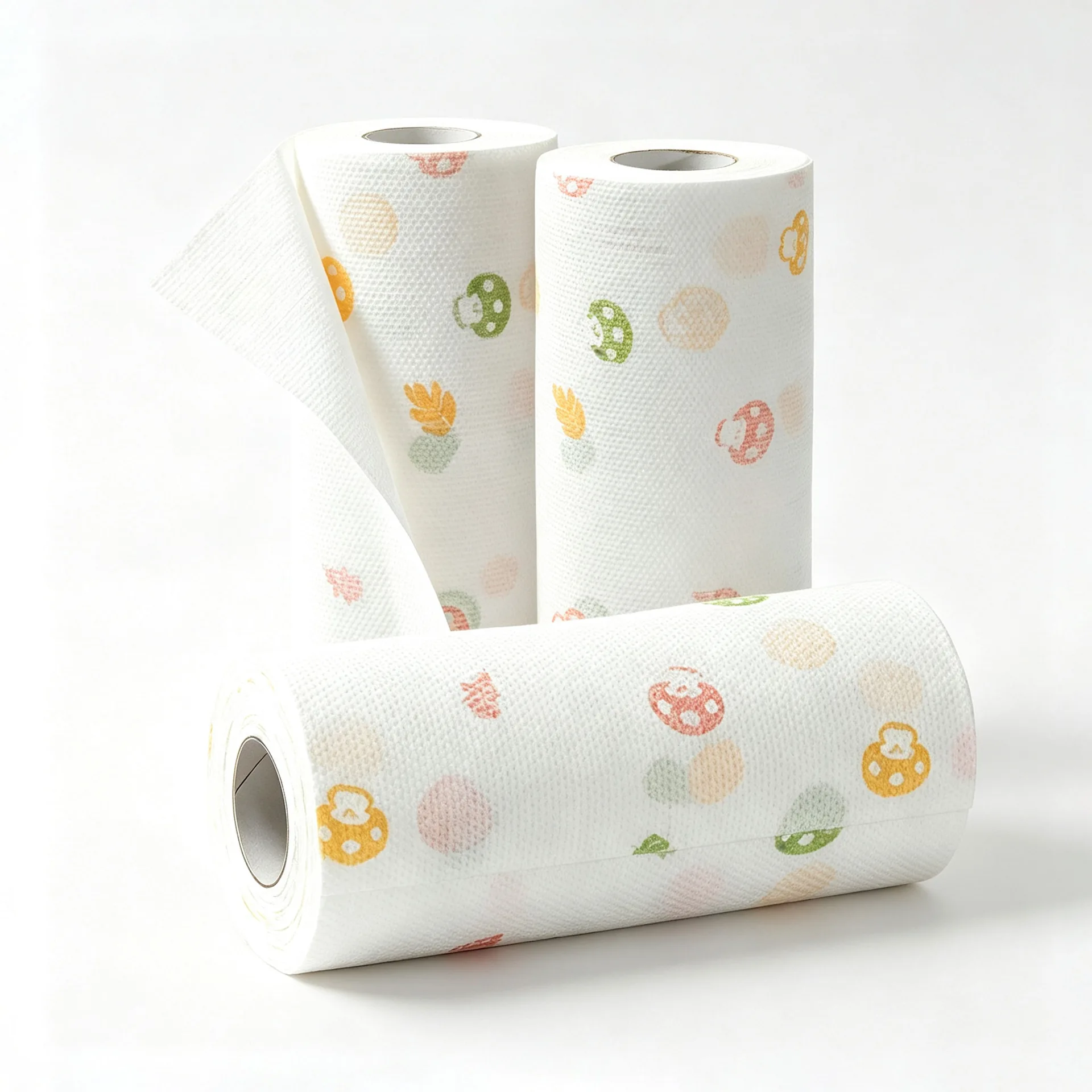 Printed Disposable Kitchen Cleaning Cloth Multi-Roll Pack