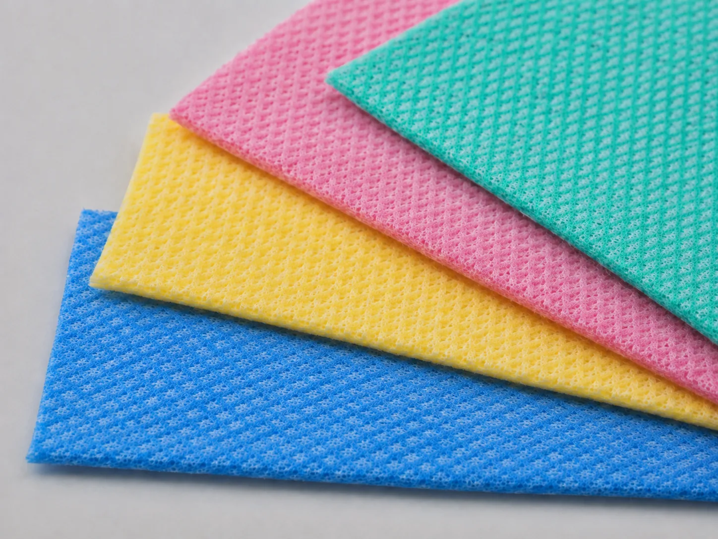 Spunlace dyed color samples