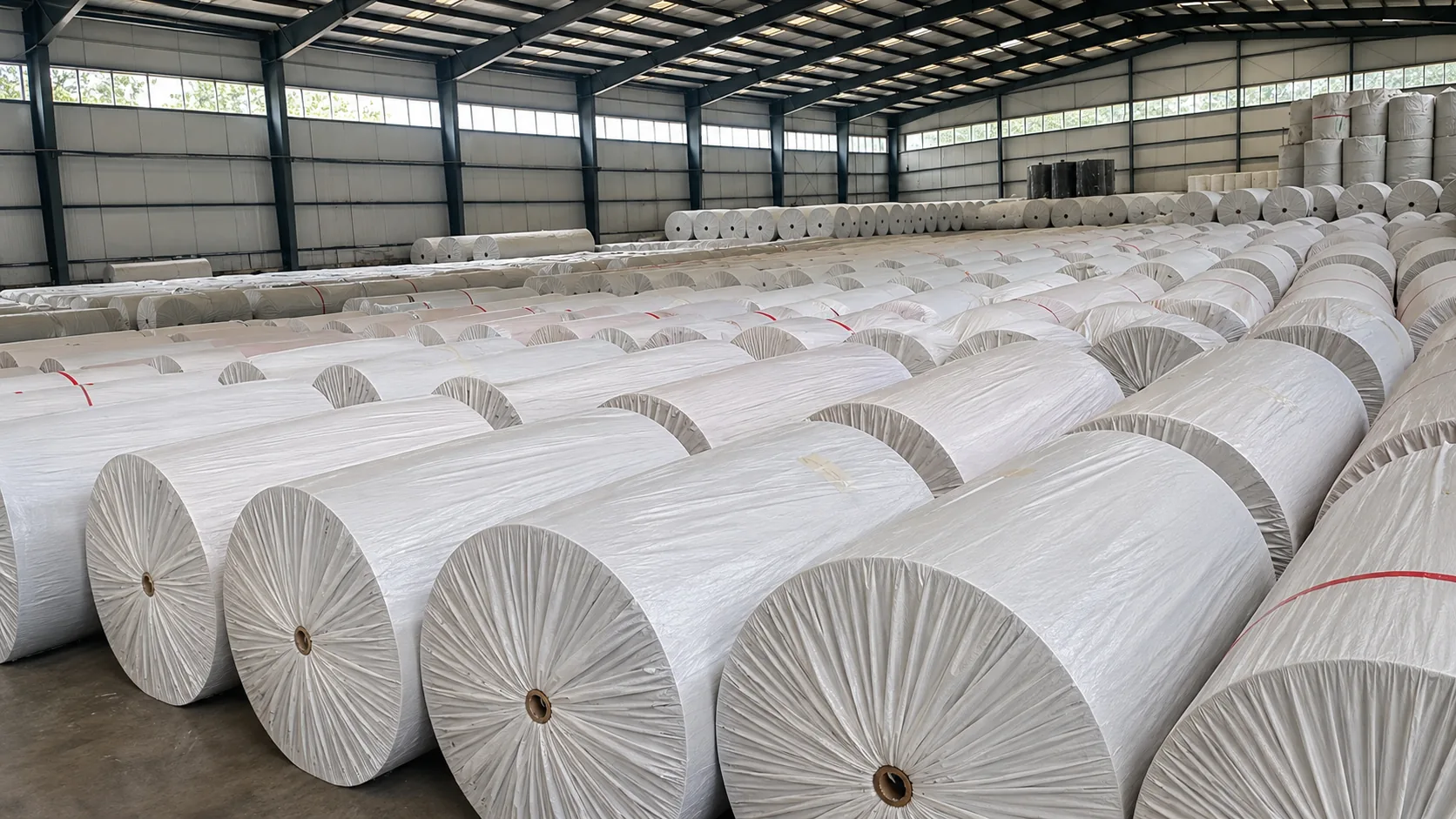 Spunlace rollstock storage environment